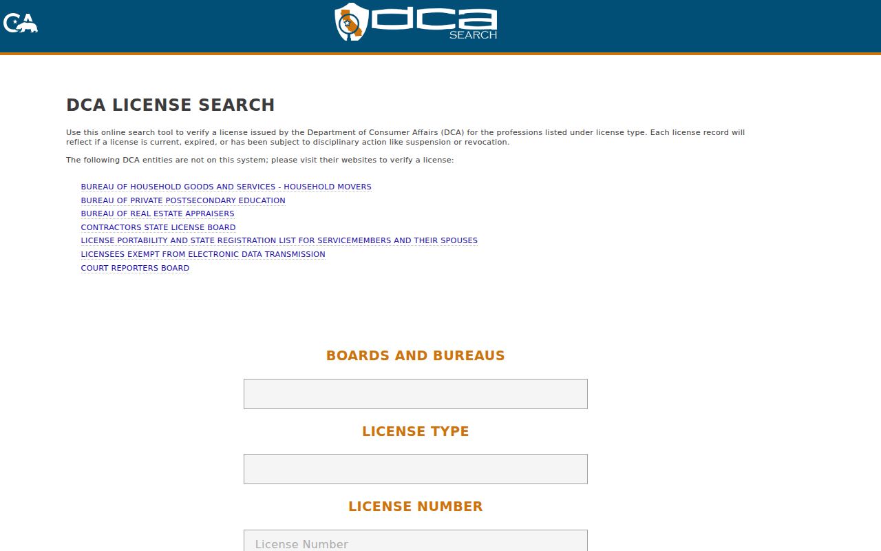 East Palo Alto residents directory California professional license search