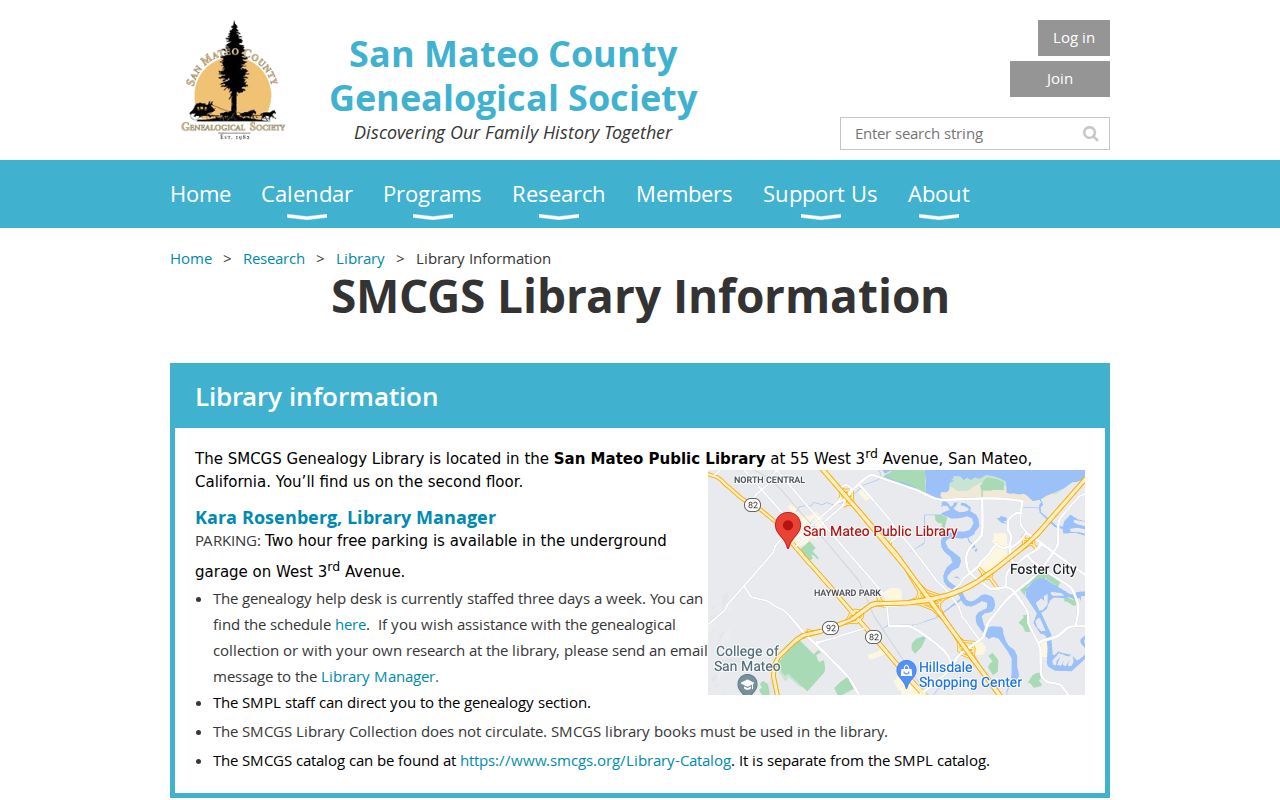 East Palo Alto previous residents San Mateo County Genealogical Society library